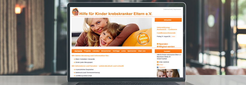 hkke.org: Hilfe für Kinder krebskranker Eltern